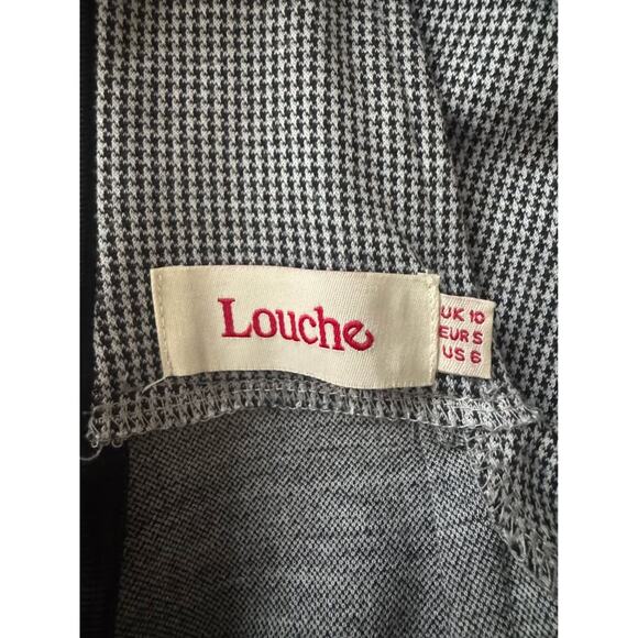 Louche Women’s Size 6 Houndstooth Cropped Overalls Jumper - Picture 5 of 5